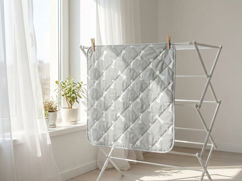 HiSnoot Pad drying on a rack by the window